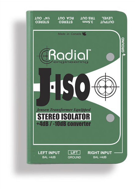 ラディアル Radial J-Iso Jensenトランス搭載 +4dB to -10dB ステレオ 