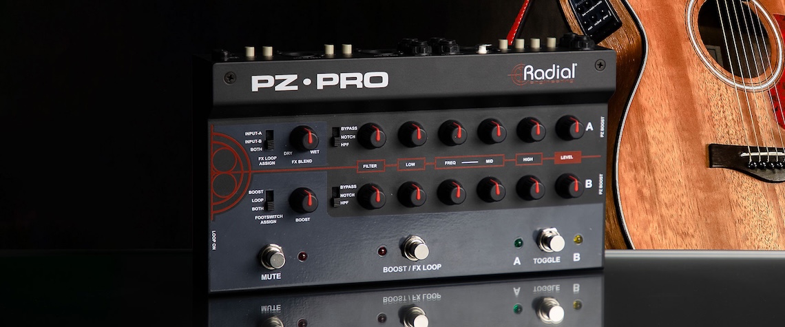 Radial Engineering 2チャンネル アコースティックプリアンプ PZ
